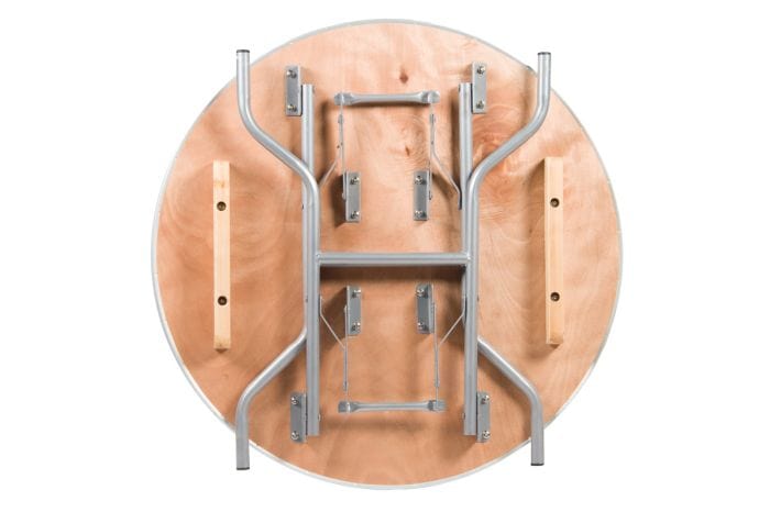 Chivari 36" (3 Foot) Round Heavy Duty Plywood Folding Banquet Table TPLYRD36M-AX-T
