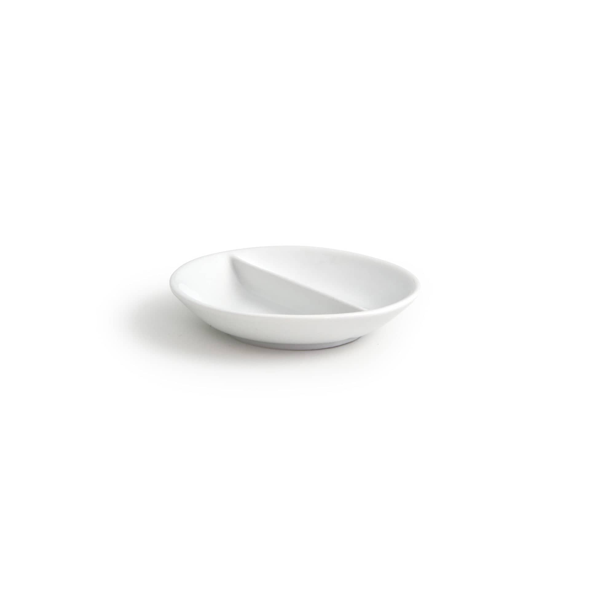 Front of the House FOH DSD038WHP23 Monaco 3.75" Superwhite Round Porcelain Dish-Sauce - Case of 12 FOH-DSD038WHP23