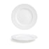 Front of the House FOH DSP021WHP22 Monaco 9" Superwhite Round Porcelain Plate - Case of 6 FOH-DSP021WHP22