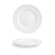 Front of the House FOH DSP021WHP22 Monaco 9" Superwhite Round Porcelain Plate - Case of 6 FOH-DSP021WHP22