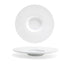 Front of the House FOH DSP035WHP22 Monaco 9.25" Superwhite Round Porcelain Plate - Case of 6 FOH-DSP035WHP22