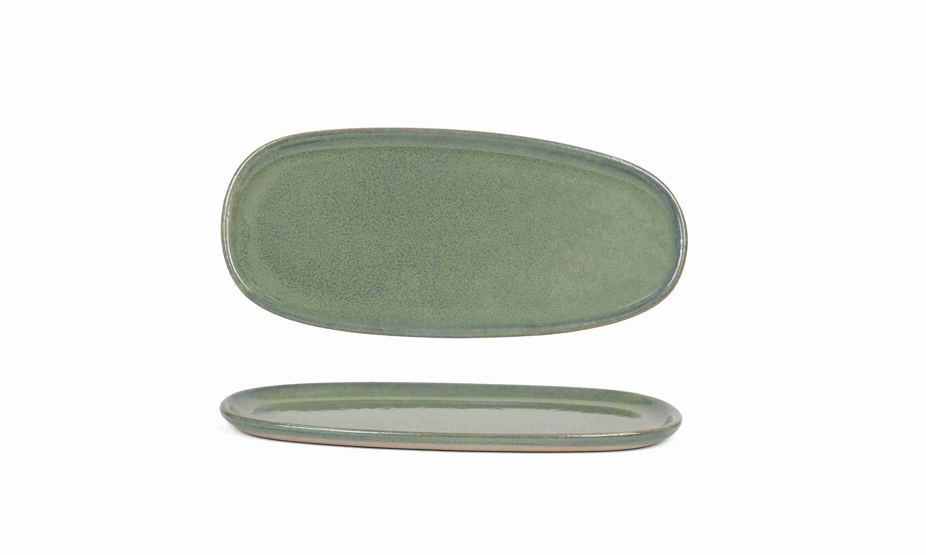 Front of the House Front of the House 11" Oval Artefact® Plate - Moss (Sold in case pack of 12) FOH-DSP037GRP23