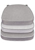 Chivari Gray with Gray Piping 2.5" Thick Chair Cushion - World's Best Cushions CUSHBST-GRGR-AX-T