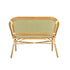 Toulouse Beige on Green French Bistro Set with 48x36" Table and 2 Benches FBK-BG-4836X2B