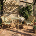 Toulouse Beige on Green French Bistro Set with 48x36" Table and 2 Benches FBK-BG-4836X2B