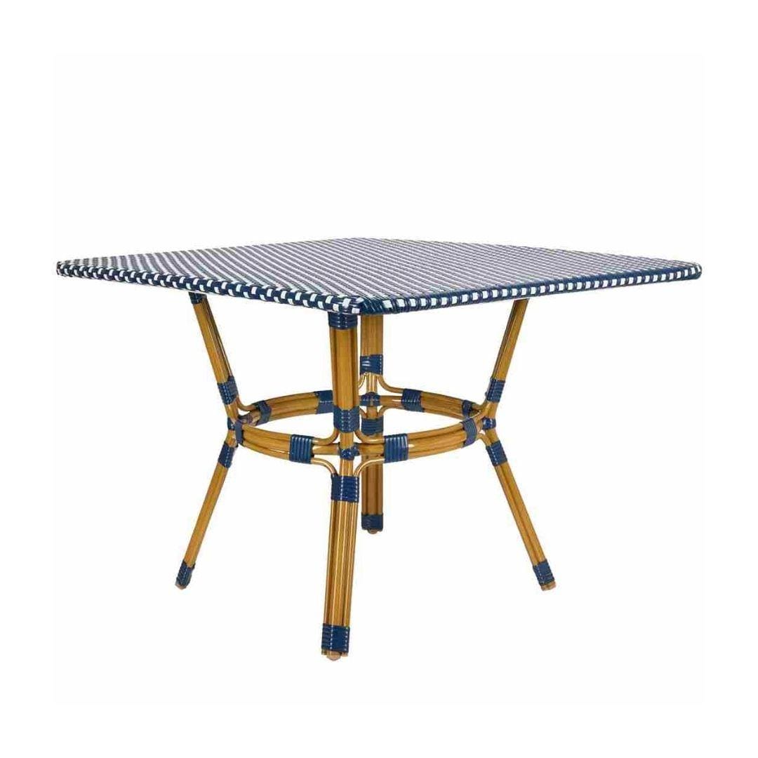 Toulouse Blue on White French Bistro Set with 48