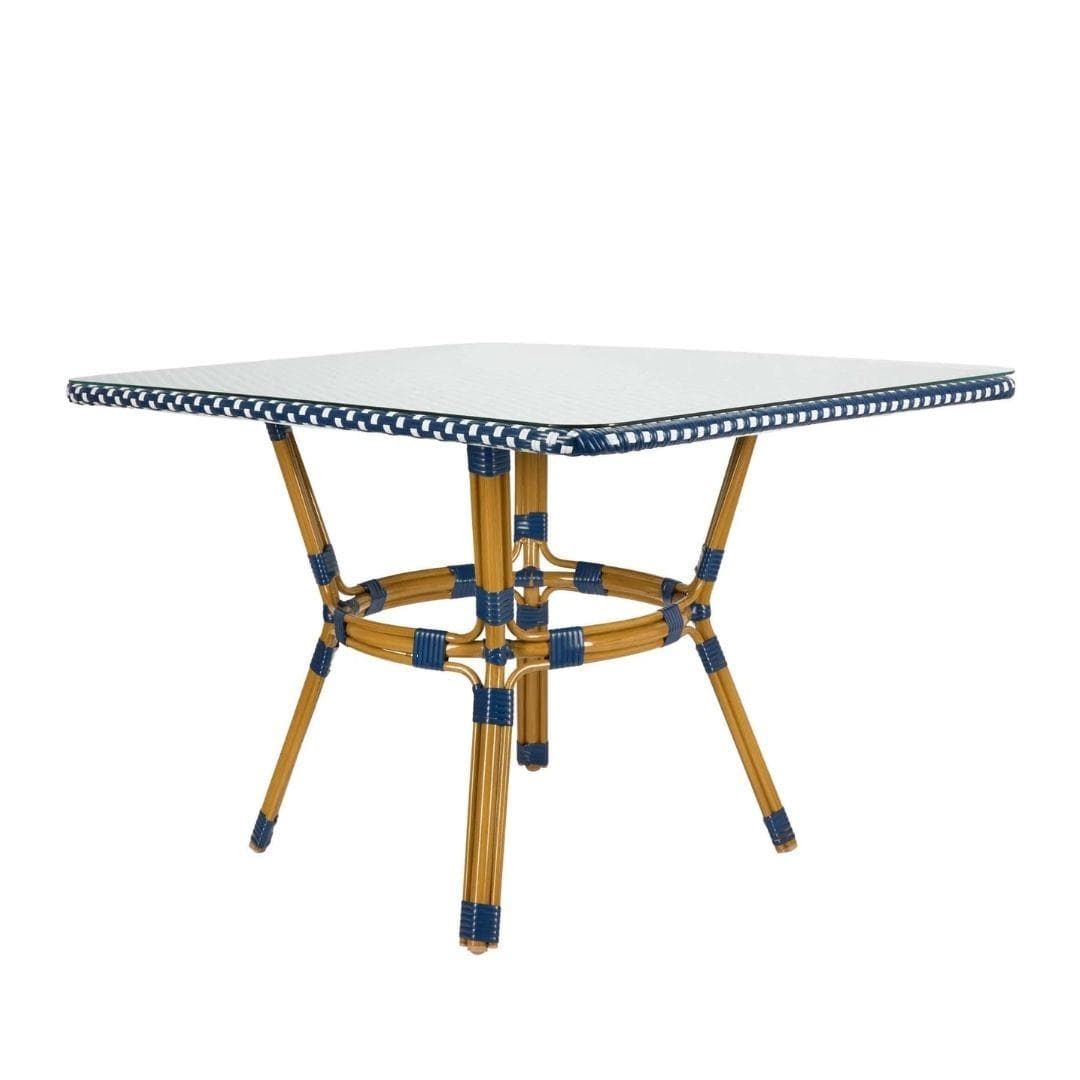 Toulouse Blue on White French Bistro Set with 48