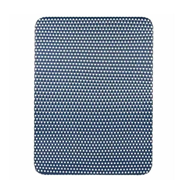 Toulouse Blue on White French Bistro Set with 48"x36" Table and 2 Benches FBK-BLU-4836X2B