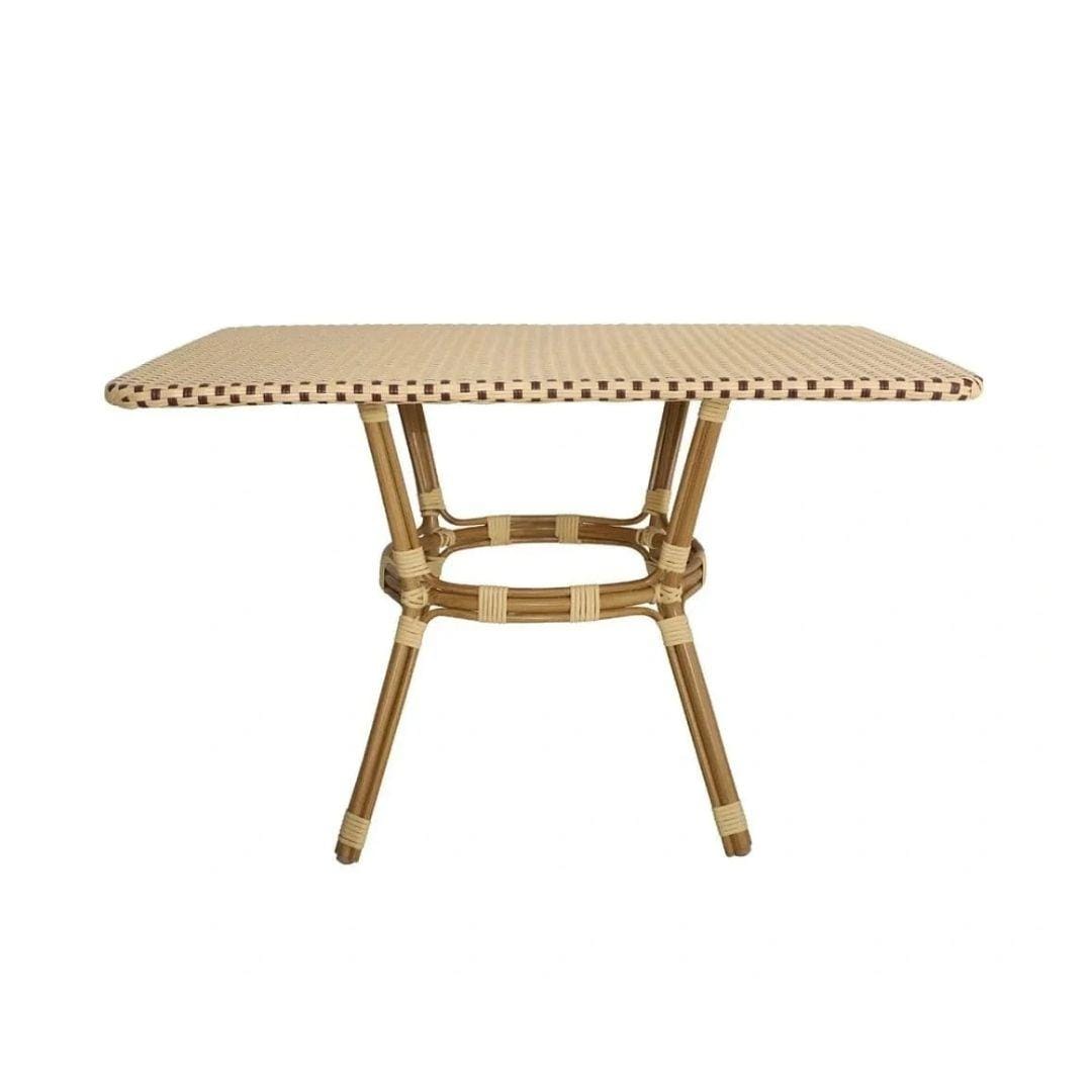Toulouse Beige on Maroon French Bistro Set with 48
