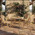 Toulouse Beige and Maroon French Bistro Set Includes 40" Table and 4 Chairs FBK-BM-WM4-AX