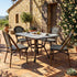 Toulouse Black and White French Bistro Set Includes 48" x 36" Table and 4 Chairs FBK-SQ-BLA-BLA4-AX