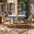 Toulouse Blue and White French Bistro Set Includes 48" x 36" Table and 4 Chairs FBK-SQ-BLU-BLU4-AX