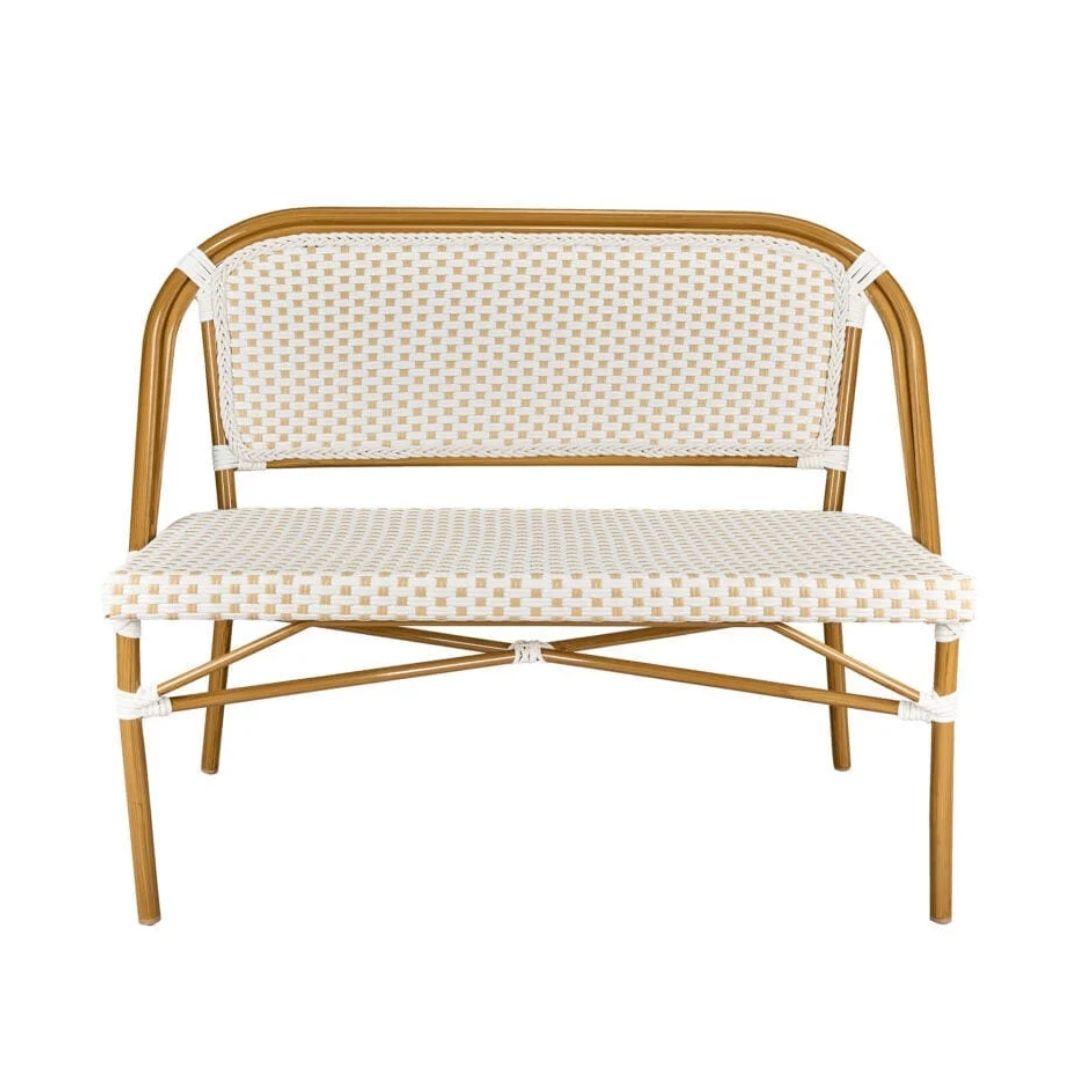 Toulouse White on Beige French Bistro Set with 48