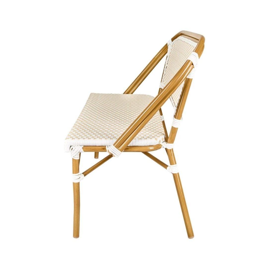 Toulouse White on Beige French Bistro Set with 48
