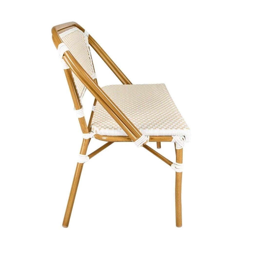 Toulouse White on Beige French Bistro Set with 48
