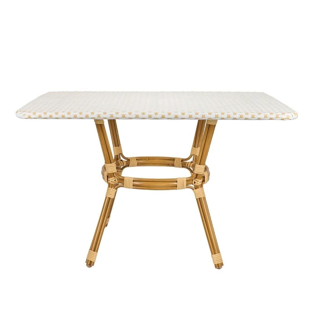 Toulouse White on Beige French Bistro Set with 48
