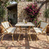Toulouse White on Beige French Bistro Set with 48"x36" Table and 2 Benches FBK-WB-4836X2B
