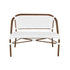 Toulouse White on White French Bistro Set with 48"x36" Table and 2 Benches FBK-WWD-4836X2B