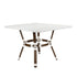 Toulouse White on White French Bistro Set with 48"x36" Table and 2 Benches FBK-WWD-4836X2B