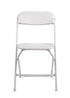 Chivari 100 Chair Pack White Folding Chairs (Steel-Poly Chair) CFPW-CX-T-100