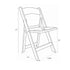 Chivari Chestnut Resin WoodGrain™ Folding Chair with Tan Cushion CFRCB-I-AX-T