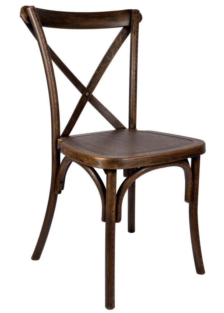 Fruitwood Resin Cross Back Chair