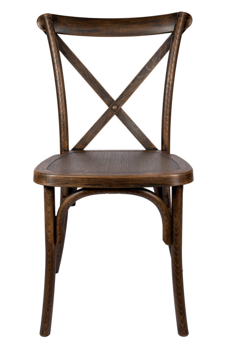 Chivari Fruitwood Resin Cross Back Chair CXRF-ZG-T