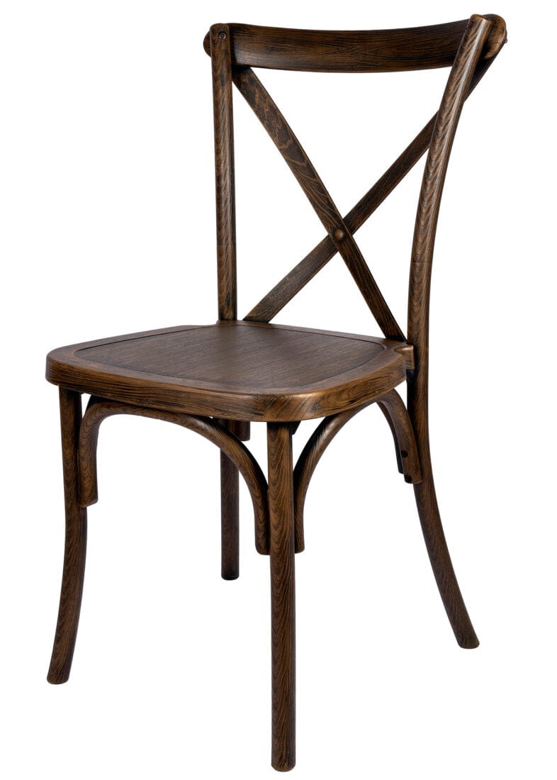 Chivari Fruitwood Resin Cross Back Chair CXRF-ZG-T