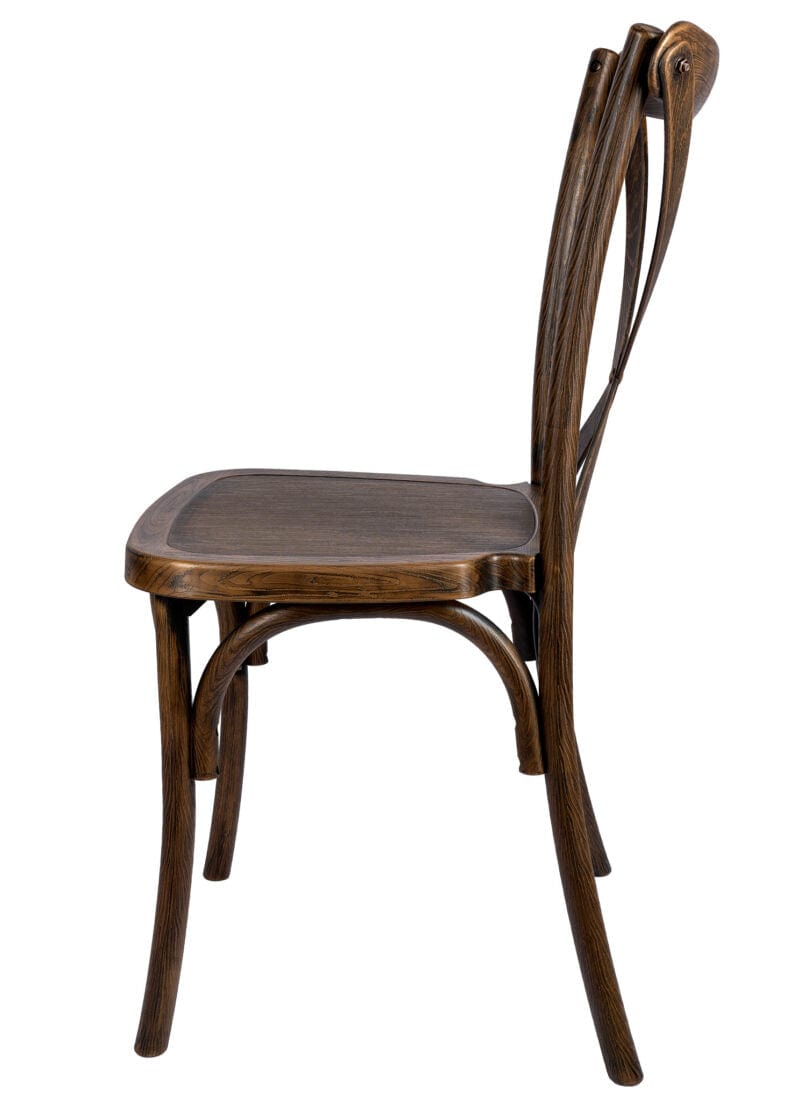 Chivari Fruitwood Resin Cross Back Chair CXRF-ZG-T