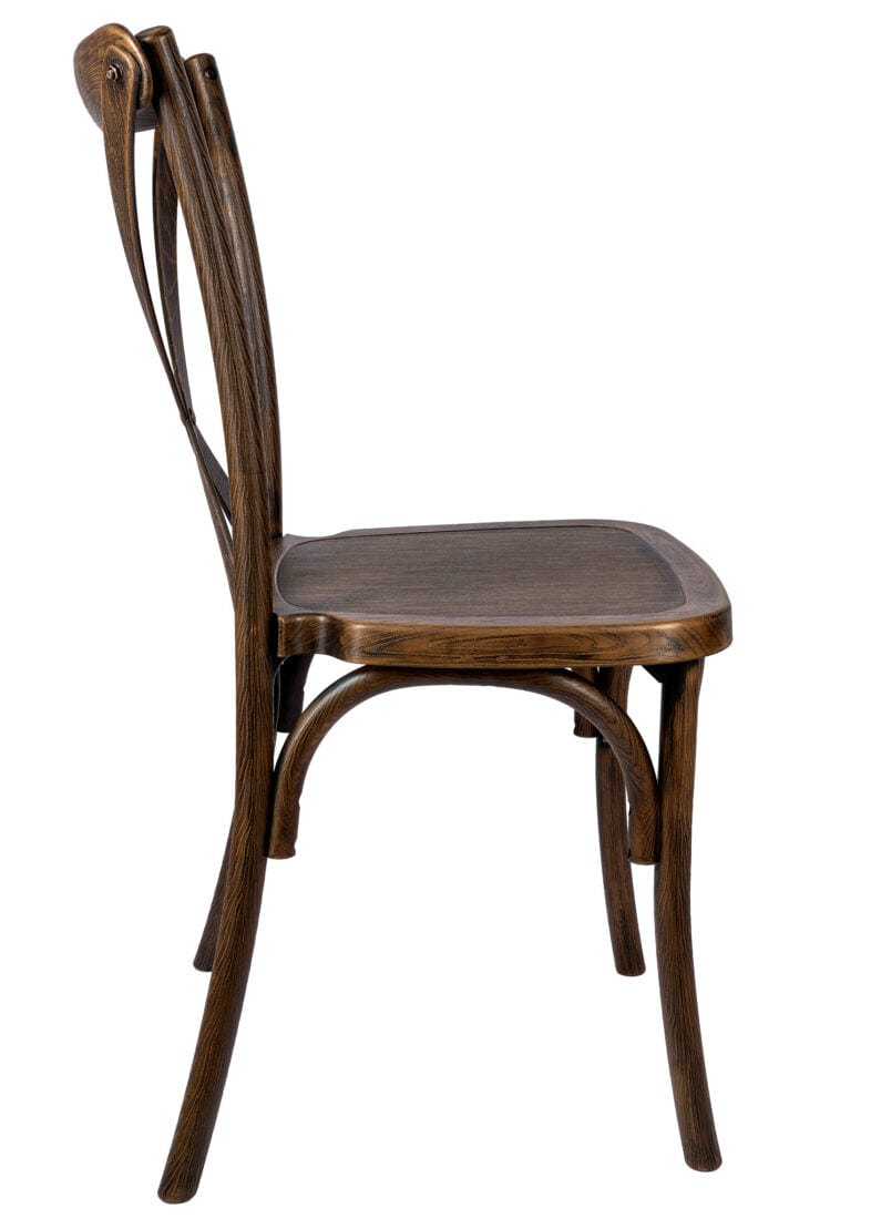 Fruitwood Resin Cross Back Chair