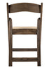 Fruitwood Resin WoodGrain™ Folding Chair with Tan Cushion