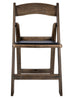 Fruitwood Resin WoodGrain™ Folding Chair with Black Cushion