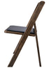 Fruitwood Resin WoodGrain™ Folding Chair with Black Cushion
