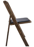 Fruitwood Resin WoodGrain™ Folding Chair with Black Cushion