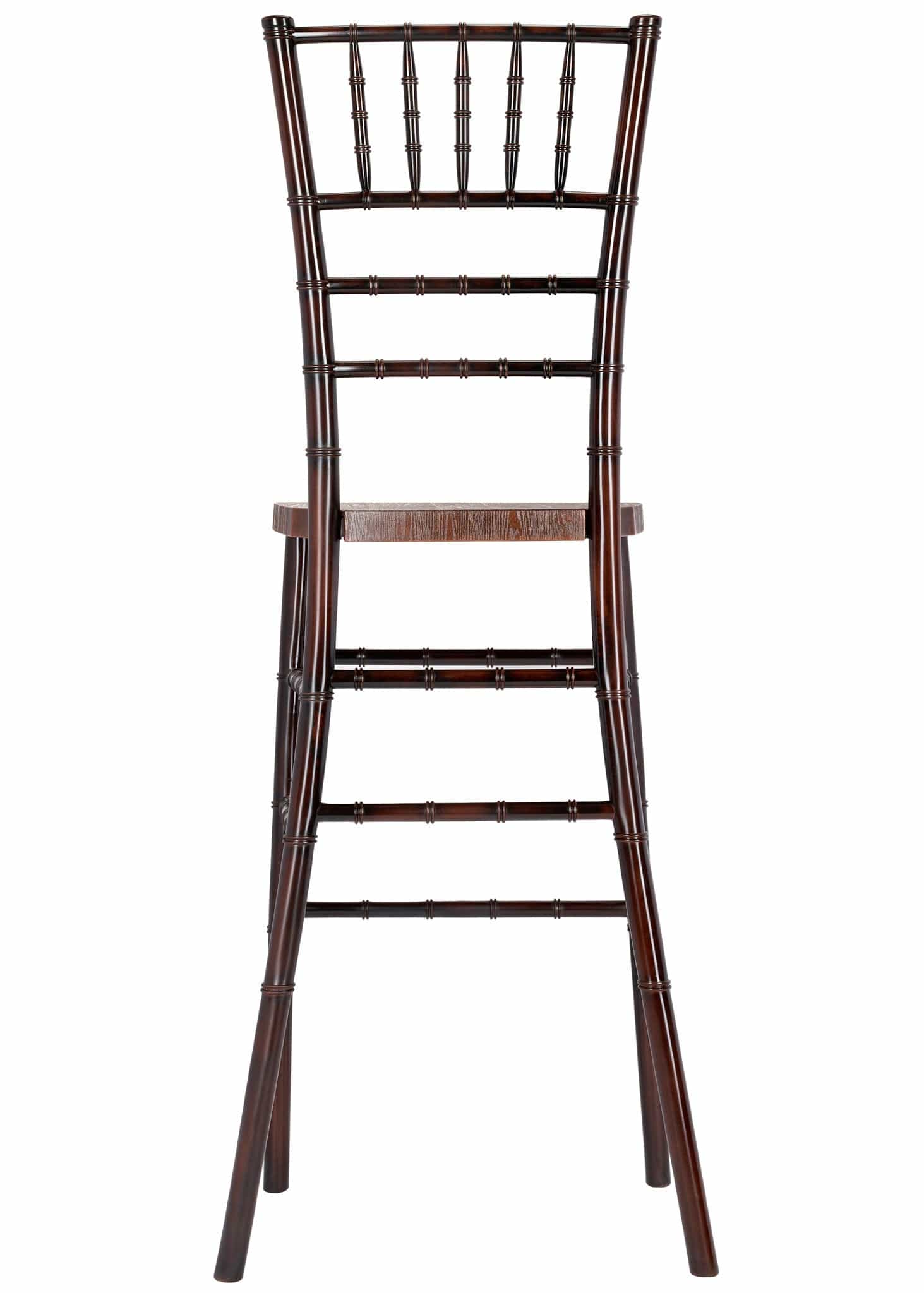 Chivari Fruitwood WoodGrain™ Resin Steel Skeleton™ Chiavari Barstool BCRFB-ST-AX-T