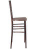 Chivari Fruitwood WoodGrain™ Resin Steel Skeleton™ Chiavari Barstool BCRFB-ST-AX-T