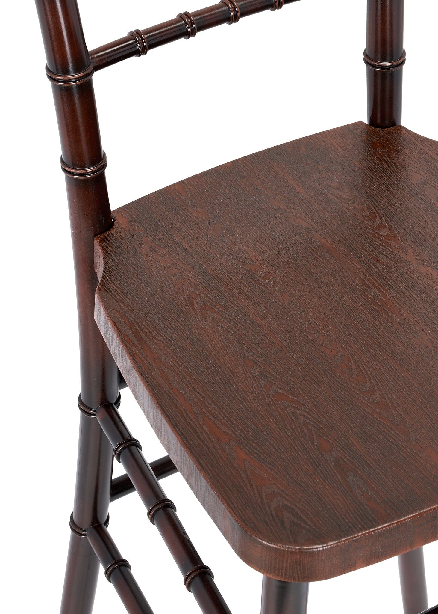 Chivari Fruitwood WoodGrain™ Resin Steel Skeleton™ Chiavari Barstool BCRFB-ST-AX-T