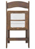Chivari Fruitwood WoodGrain™ Resin Folding Chair with Ivory Seat CFRFB-IVY-AX-T