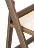 Chivari Fruitwood WoodGrain™ Resin Folding Chair with Ivory Seat CFRFB-IVY-AX-T