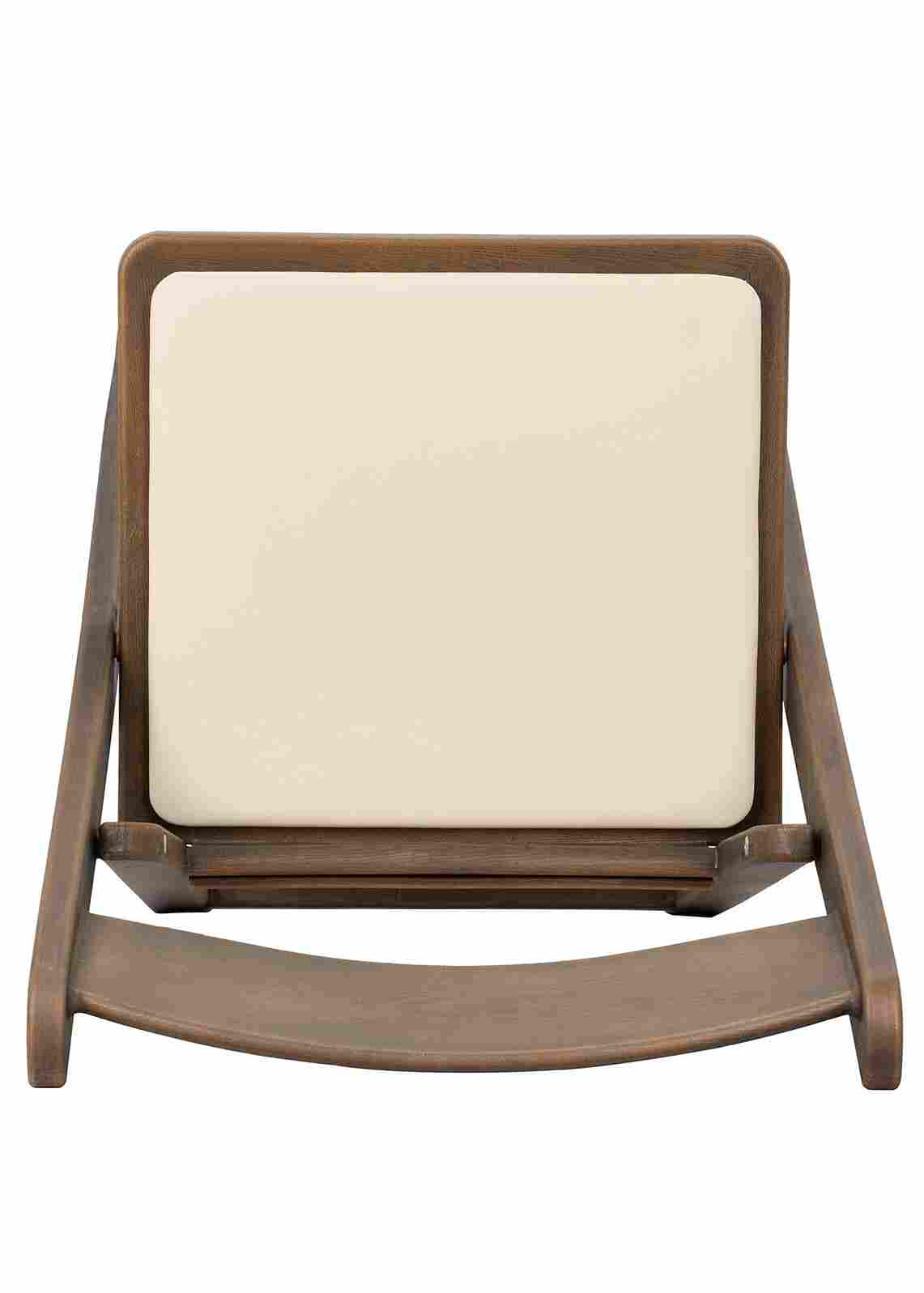 Chivari Fruitwood WoodGrain™ Resin Folding Chair with Ivory Seat CFRFB-IVY-AX-T