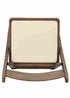 Chivari Fruitwood WoodGrain™ Resin Folding Chair with Ivory Seat CFRFB-IVY-AX-T