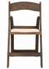 Chivari Fruitwood WoodGrain™ Resin Folding Chair with Ivory Seat CFRFB-IVY-AX-T