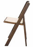 Chivari Fruitwood WoodGrain™ Resin Folding Chair with Ivory Seat CFRFB-IVY-AX-T
