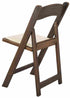Chivari Fruitwood WoodGrain™ Resin Folding Chair with Ivory Seat CFRFB-IVY-AX-T