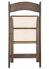 Chivari Fruitwood WoodGrain™ Resin Folding Chair with Ivory Seat CFRFB-IVY-AX-T