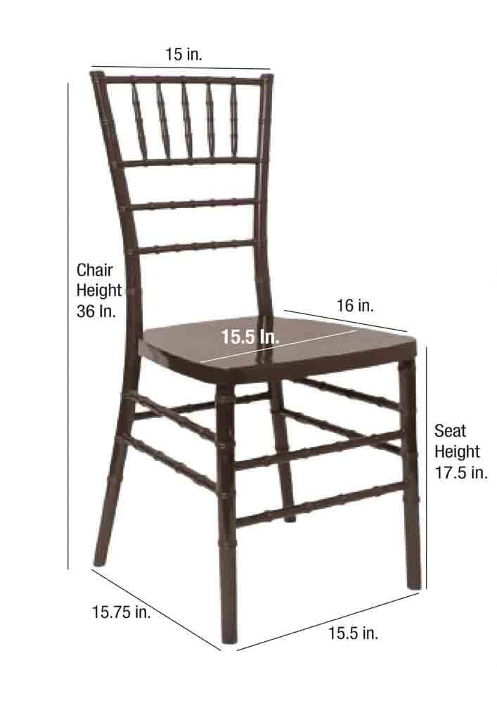 Chivari Fruitwood Resin Steel Skeleton™ Chiavari Chair- 2 Pack - Some Assembly Required CCRF-U2-STEEL-AX-T-2
