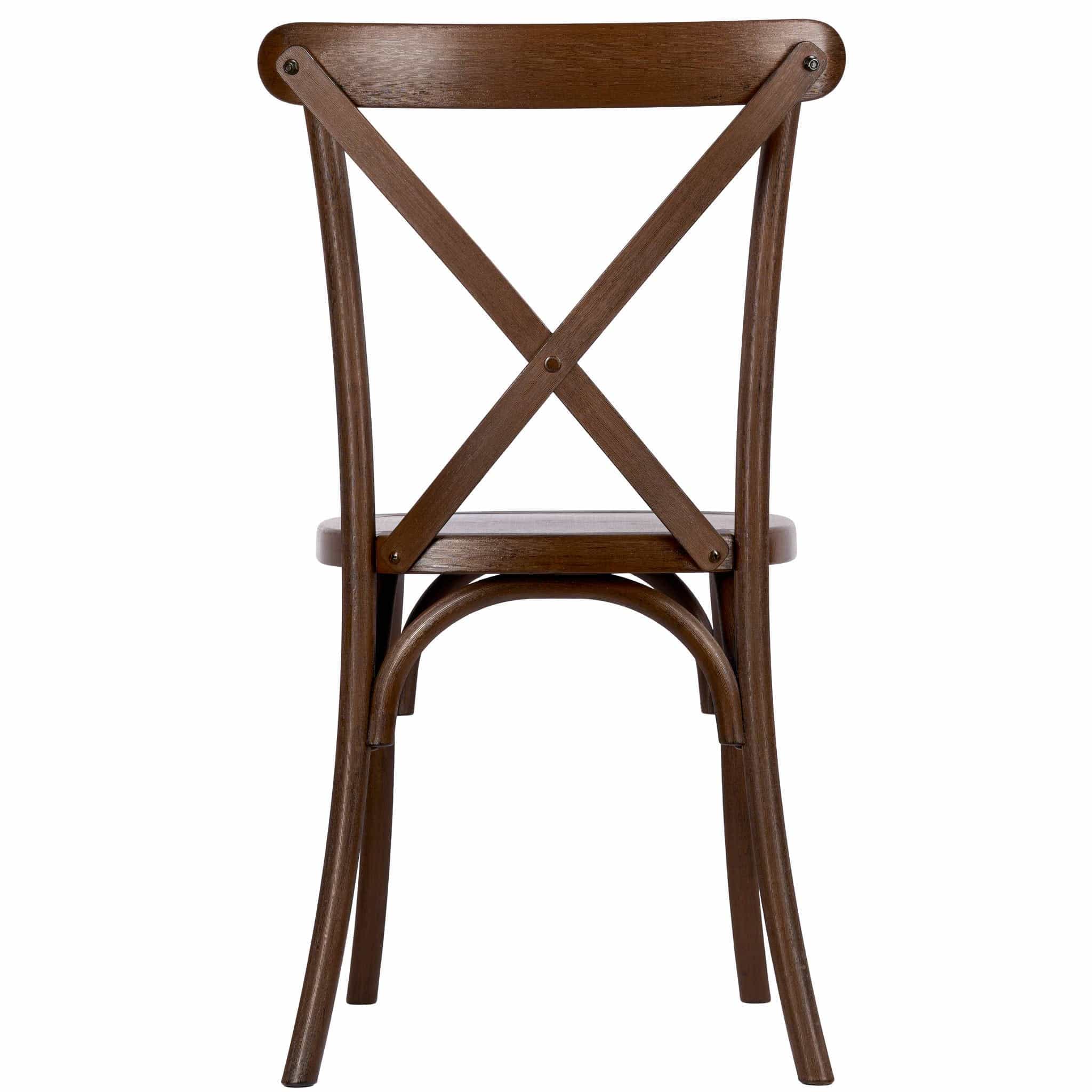Chivari Fruitwood X-Leg Farm Table Dining Set with 10 Chairs TFARM-FRUITWOOD-X-LEG-KIT-CXR-AX