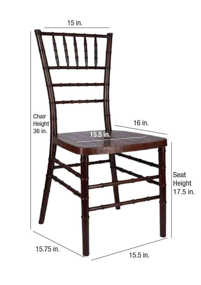 Chivari Fruitwood WoodGrain Resin Steel Skeleton™ Chiavari Chair CCRFB-STEEL-AX-T