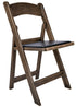 Chivari Fruitwood WoodGrain™ Resin Steel Skeleton™ Folding Chair with Black Seat CFRFB-ST-A