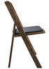 Chivari Fruitwood WoodGrain™ Resin Steel Skeleton™ Folding Chair with Black Seat CFRFB-ST-A